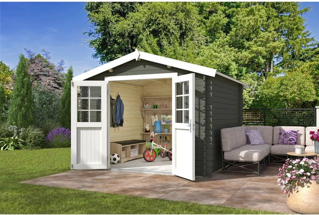 Lasita Gartenhaus Norah Maja in Grüngrau, B/T/H: 307,2 x 295 x 233,7 cm - Bild 1