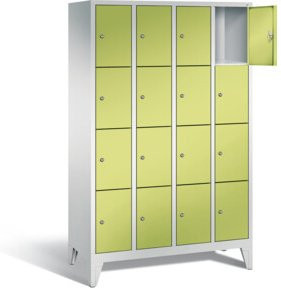 C+P Garderobenschrank Classic in Viridingrün und Lichtgrau, H: 185,0 cm, B: 119,0 cm, T: 50,0 cm - Bild 1
