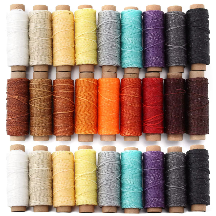 Bunte gewachste Schnur 150D für Leathercraft, 1 mm Dicke, 50 Yards pro Rolle - Bild 5