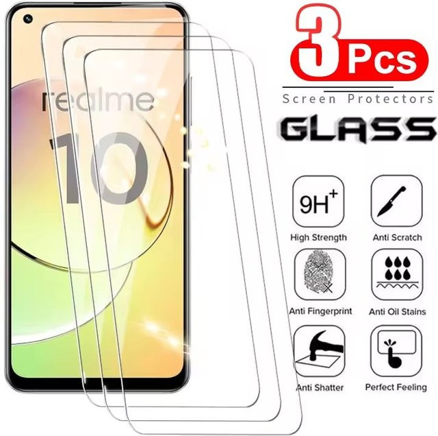 3er-Set Gehärtetes Glas Displayschutzfolie für Realme GT 6T 7T Neo 6 SE in Transparent - Bild 1