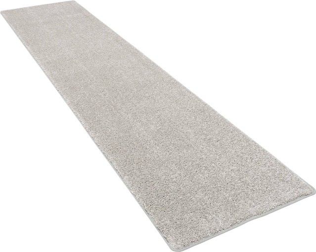 Snapstyle Hochflor Velours Teppich Läufer Mona Silbergrau B: 80 cm, L: 160 cm - Bild 1
