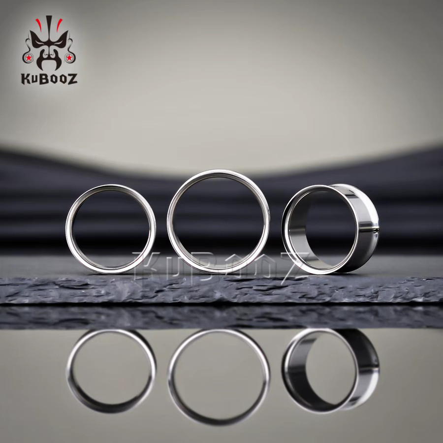 KUBOOZ Titan-Ohrtunnel, Silber, Unisex - Bild 2