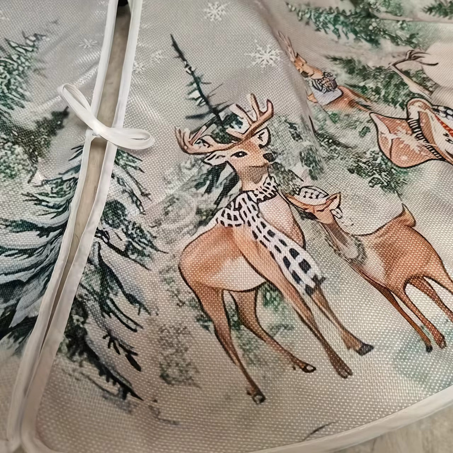 VIKAMA Schneemann Weihnachtsbaum-Kleid in Weiß als dekorative Heimdekoration - Bild 2