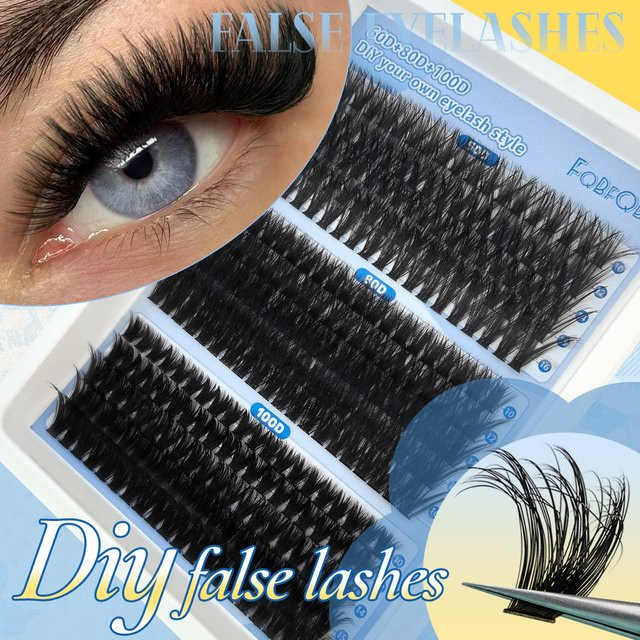 FQBFQB Wimpernbüschel, Black, Unisex - Bild 1
