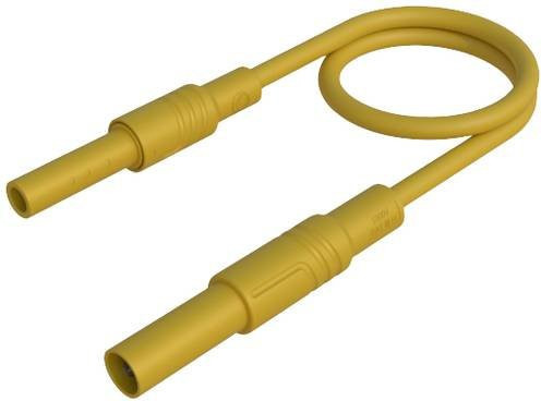 Hirschmann Test & Measurement MAL S GG-B 25/2,5 ge Sicherheits-Messleitung Gelb, Länge: 25 cm, 4mm Sicherheits-Stecker und 4mm Sicherheits-Buchse - Bild 1