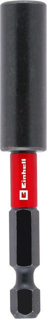Einhell Impact Magnetbithalter aus Edelstahl in Rot mit 1/4 Zoll E 6.3 Schaft und 75 mm Länge - Bild 1