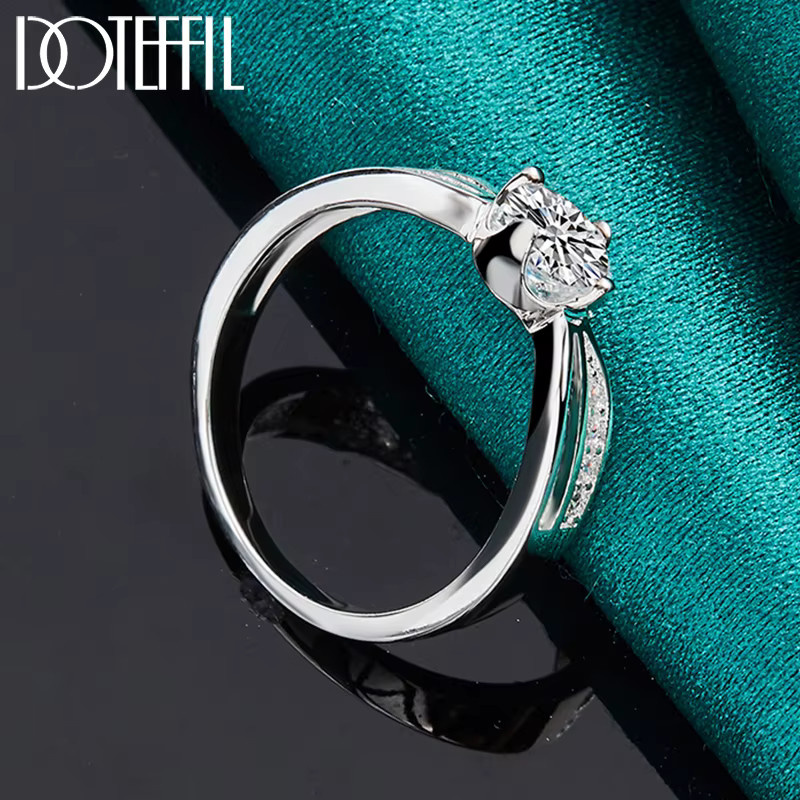 DOTEFFIL Ring, Silber, Zirkonia, Kristall, Damen - Bild 4