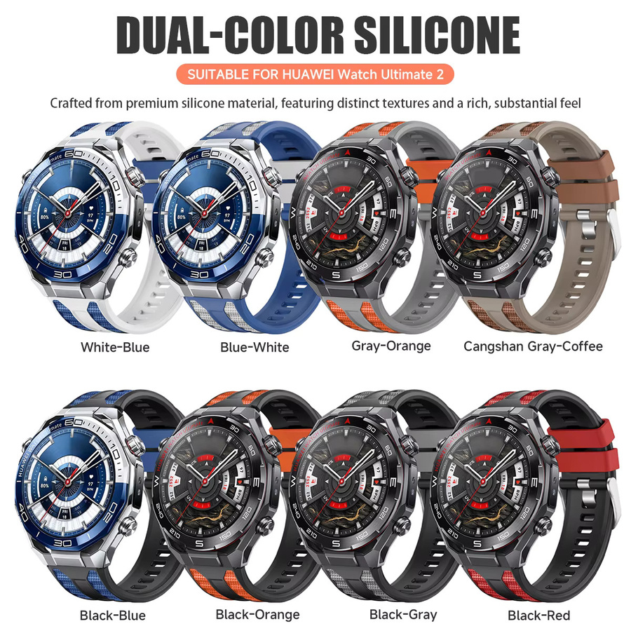 Huawei Uhrenarmband Silikon, Bicolor, 22 mm, Unisex - Bild 5