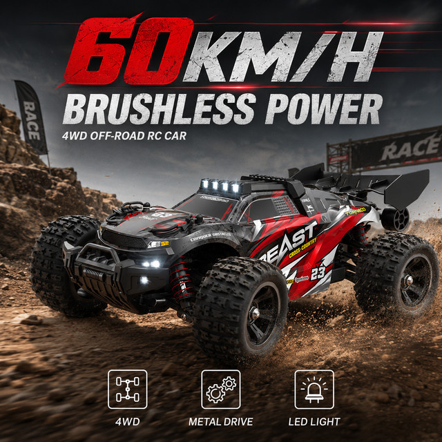 ZNLYRION 4WD Hochgeschwindigkeits-Offroad-RC-Auto, ferngesteuert, Metall - Bild 1