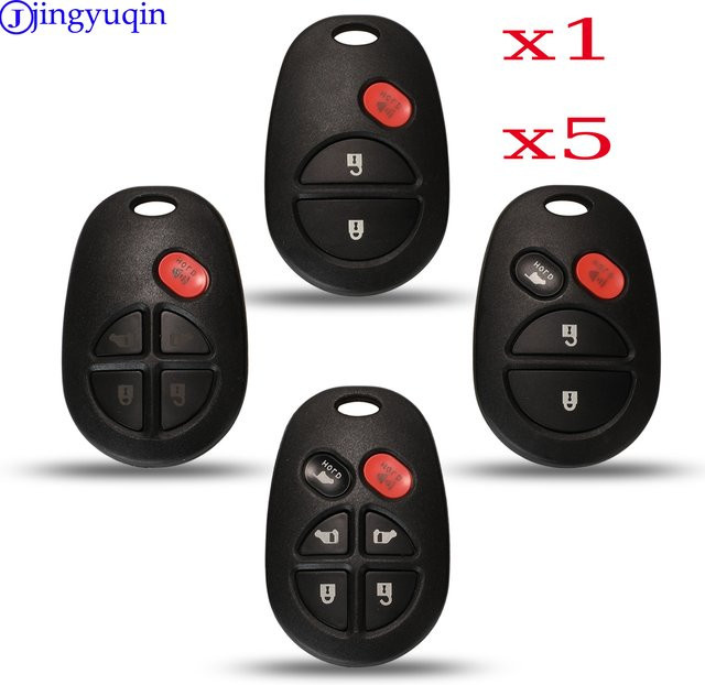Jingyuqin X1 X5 Fernbedienung Auto Schlüssel Fob Abdeckung für Toyota Sienna, Schwarz - Bild 1