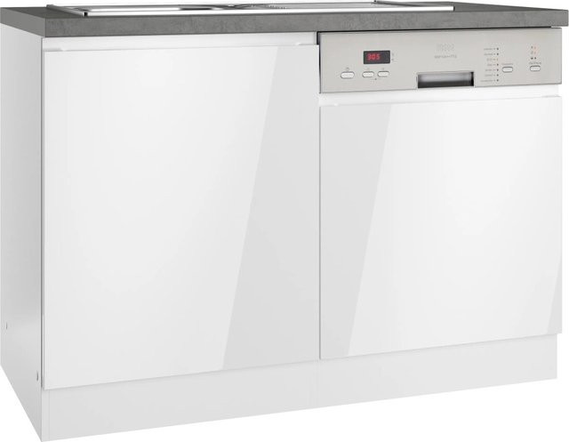 Held Küchen Spülenschrank Gera in Weiß/Beton mit einer Breite von 120 cm - Bild 1