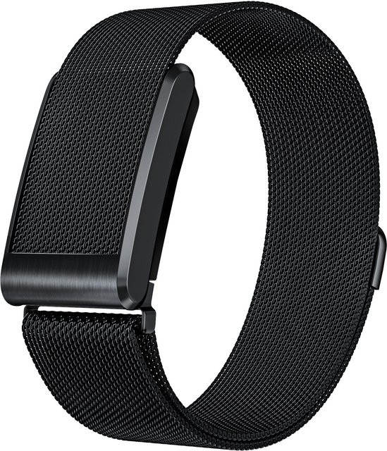 Jaytop Uhrenarmband Edelstahl, Mailänder Schlaufe, Schwarz, Unisex - Bild 1