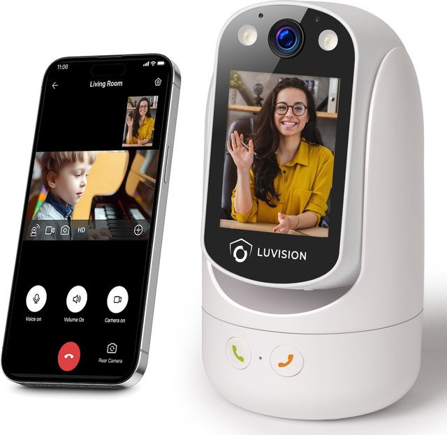 LUVISION PTZ WLAN Überwachungskamera mit Gegensprechfunktion und Autotracking zur Baby- und Seniorenüberwachung - Bild 1