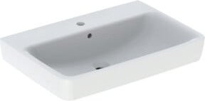 Geberit Aufsatzwaschtisch Renova Plan in Weiß mit Überlauf und KeraTect Beschichtung, B/T: 70 x 48 cm - Bild 1