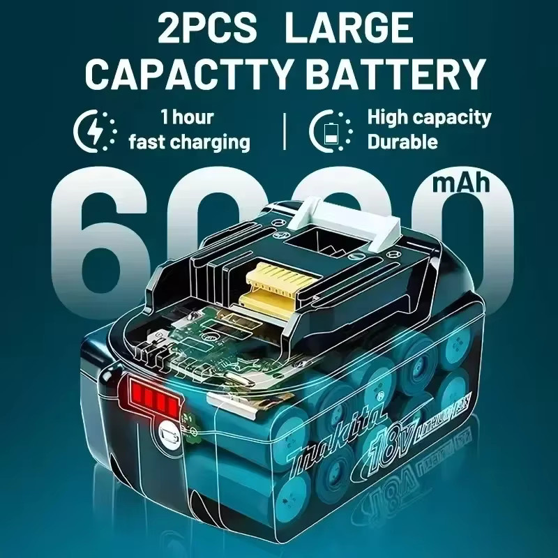 Makita Li-Ion Akku 18 V, 6,0 Ah, Schwarz - Bild 4