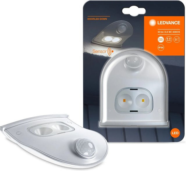Ledvance DoorLED Down LED-Leuchte in Weiß, B/T/H: 10,3 x 9,2 x 3,7 cm - Bild 1