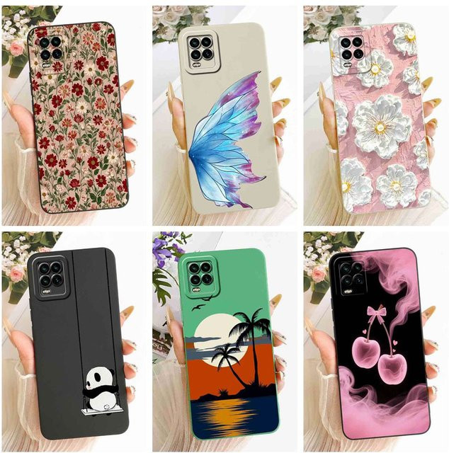 Xiaomi Mi 10 Lite 5G Silikonhülle mit Blumenmuster in Multicolour für M2002J9G und M2002J9S - Bild 1