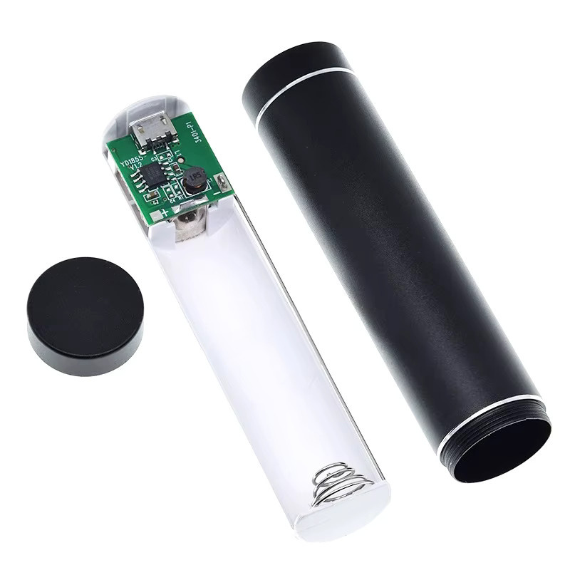 JETTING Mini DIY Powerbank Bausatz mit Aufbewahrungsbox in Schwarz, schweißfreies Set für 1x 18650 Akku, externes Ladegerät mit abnehmbarem Gehäuse - Bild 2