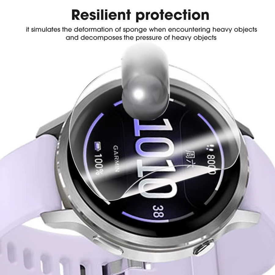 Garmin Hydrogel Film Screen Protector, Silikon, transparent, Unisex - Bild 3