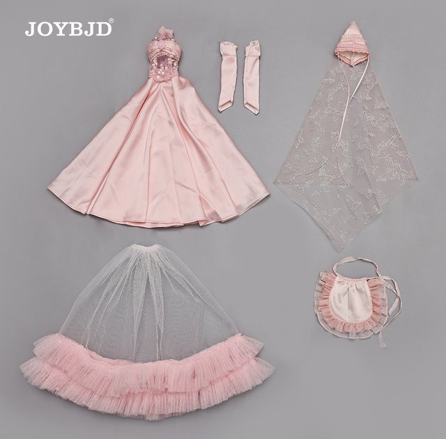 Fantasy Angel BJD Kleidung für 1/4 Puppen – Rosa Prinzessinnen Kleid im kaiserlichen Stil für Weihnachten - Bild 1