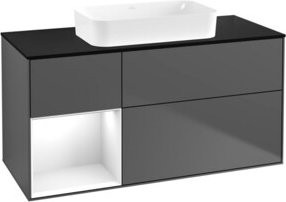 V&B Waschtischunterschrank Finion in Anthrazit lackiert, Breite: 120 cm, Tiefe: 60 cm - Bild 1
