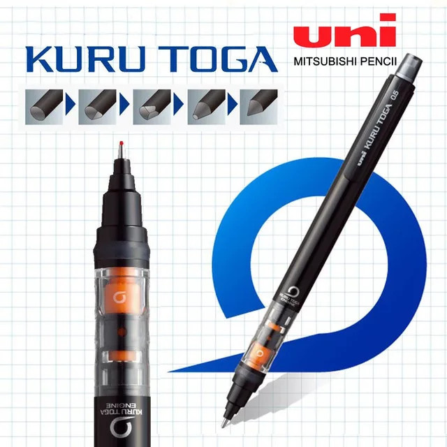 UNI Kuru Toga M5-452 Druckbleistift mit automatischer Rotation in Blau, 0,5 mm - Bild 1