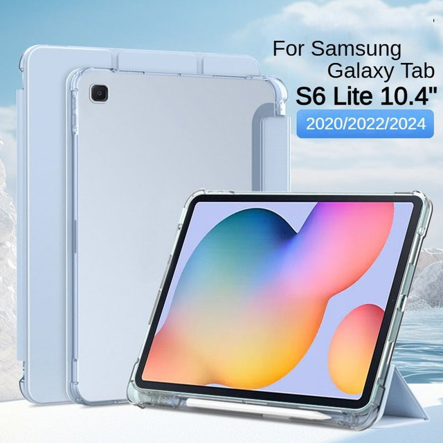 Magnetische Smart Cover Hülle für Samsung Galaxy Tab S6 Lite 10.4 mit Stifthalter in Grün - Bild 1