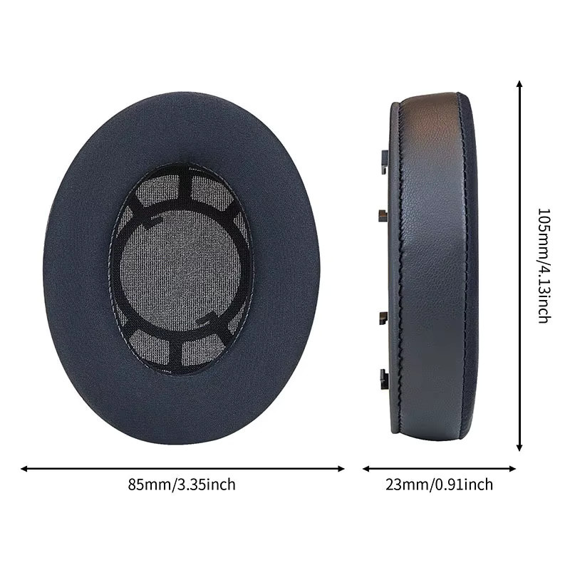 Sennheiser Ersatz-Ohrpolster aus PU-Gel in Schwarz für Over-Ear-Kopfhörer RS120 RS100 RS110 RS115 RS117 RS119 mit Druckknöpfen - Bild 2