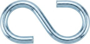 S-Haken Art. 45 aus Stahl von Industrial Quality Supplies, galvanisch verzinkt, Farbe: Silber, 80 mm - Bild 1