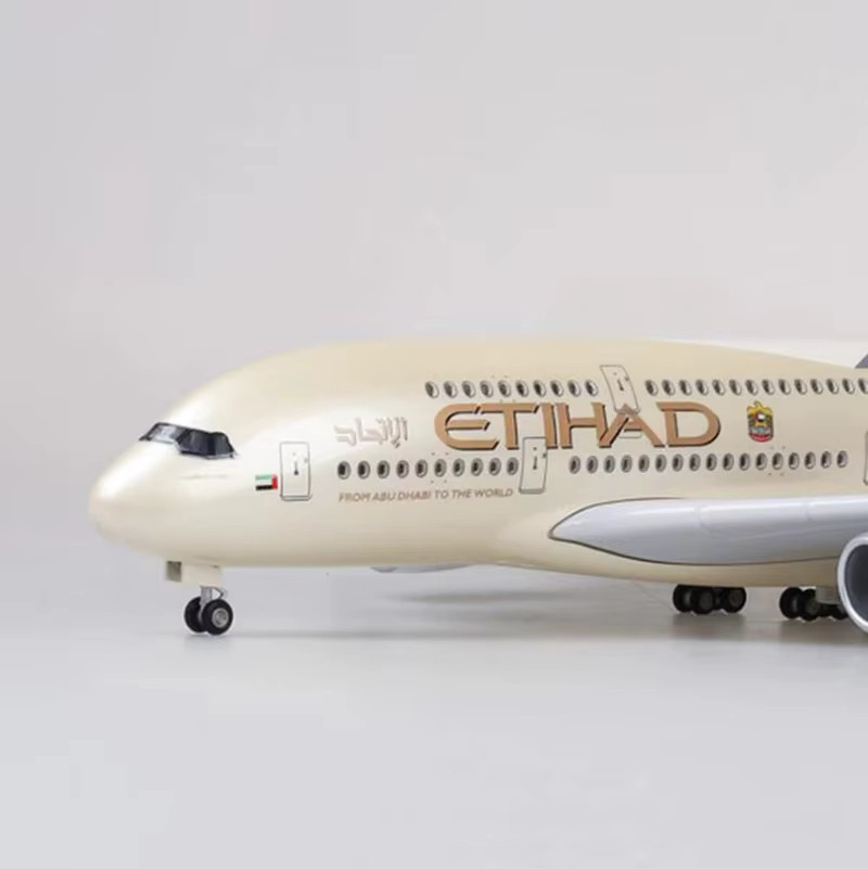 ZOCO A380 Etihad Airline Modell, 1/160 Maßstab, mit Licht und Rädern - Bild 2
