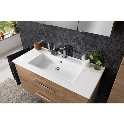Fackelmann Badmöbel-Set b.perfekt in Asteiche Braun mit Soft-Close-Türen und Schubladen, Wandmontage, B/H/T: 103 x 50,9 x 48 cm - Bild 2