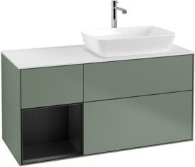 V&B Waschtischunterschrank Finion in Blau lackiert, Breite: 120 cm, Tiefe: 50,1 cm, Höhe: 50,1 cm - Bild 1