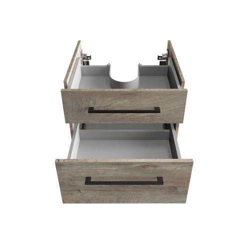 Fackelmann Waschtischunterschrank Oxford in Eiche Natur mit 2 Schubladen, B/H/T: 60 x 50,9 x 48,8 cm, braun - Bild 2
