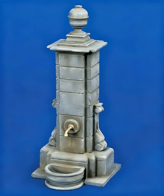 EVANOVM Harzbrunnen Poolszene, 1/35 Gussharz-Modellbausatz, unbemalt - Bild 1