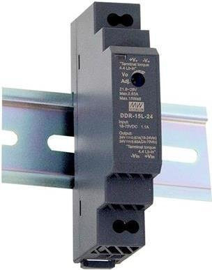 MEAN WELL DDR-15L-24 Netzteil und Spannungsumwandler 15 W in Schwarz - Bild 1