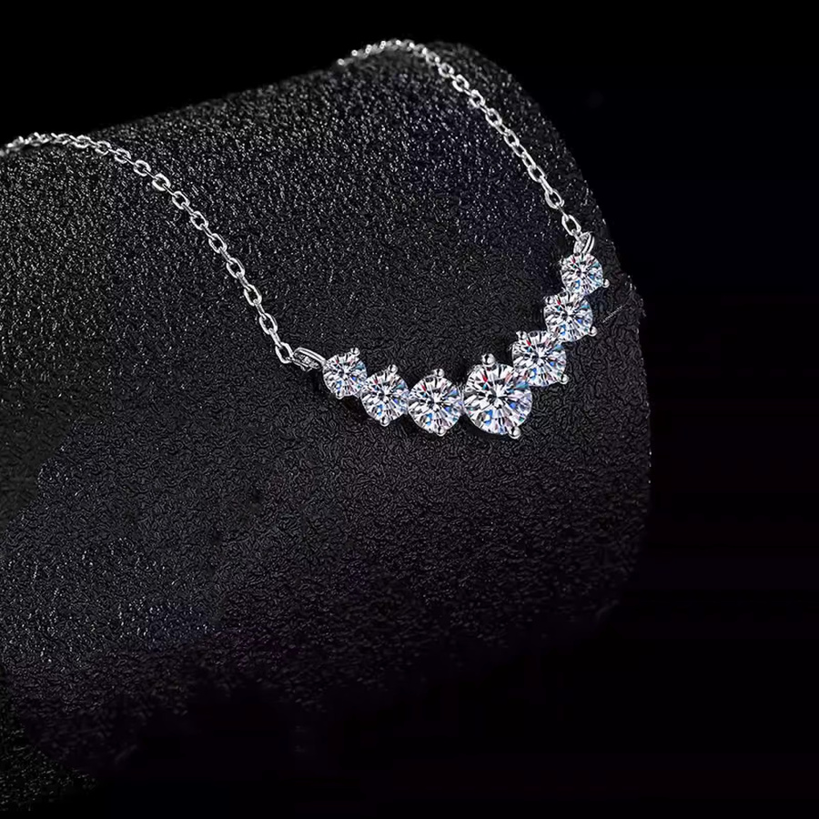 SAY Halsketten-Anhänger 925 Silber, Moissanit, Zirkonia, Damen - Bild 5