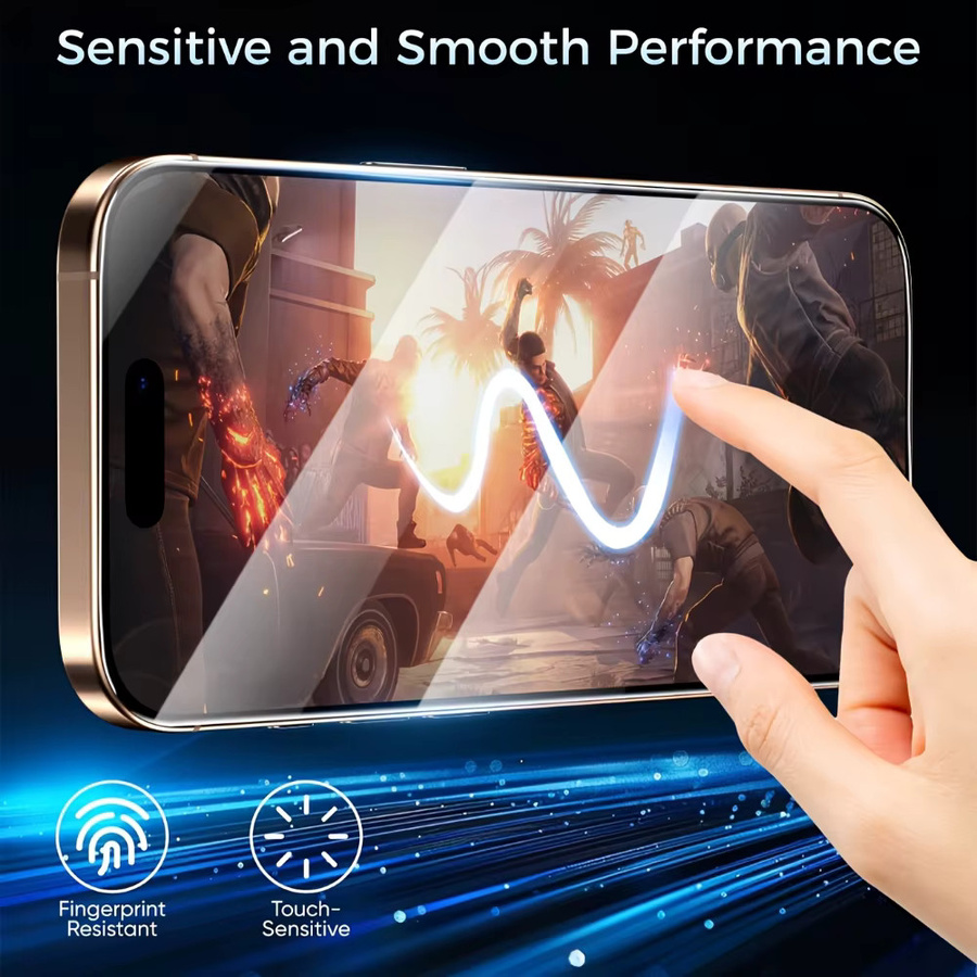 NNBILI 3er-Pack HD-Displayschutzfolie aus gehärtetem Glas in Transparent für iPhone 17 16 15 14 13 12 11 Pro Max inklusive Installationsset und Ausrichtungsrahmen - Bild 4