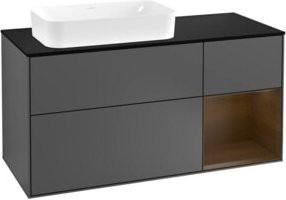V&B Waschtischunterschrank Finion in Anthrazit Matt, Breite: 120 cm, Tiefe: 50,1 cm, Höhe: 50,1 cm - Bild 1
