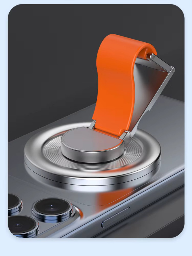 WSSHE Magnetischer Handyhalter für MagSafe mit 360-Grad-Rotation und Fingerring-Ständer in Orange - Bild 5