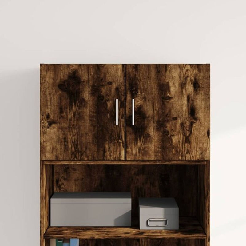 Vidaxl Wandschrank aus Holzwerkstoff in Räuchereiche Braun mit Drehtüren, B/T/H: 70 x 42,5 x 40 cm - Bild 1