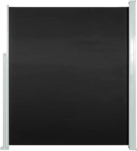 furnicato Ausziehbare Seitenmarkise Schwarz mit automatischer Rückrollfunktion aus Polyester, B/H: 120 x 300 cm - Bild 1