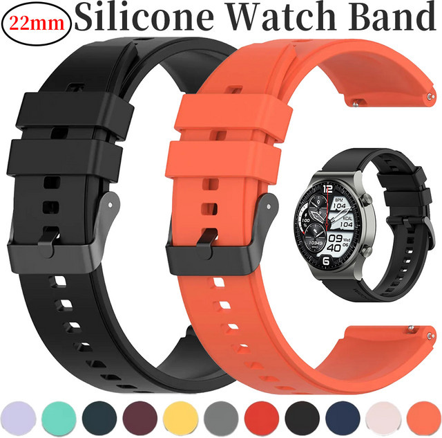 Uhrenarmband Silikon, Schwarz, Unisex, 22 mm - Bild 1