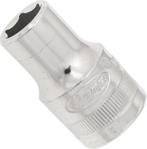Vigour Steckschlüsseleinsatz 11mm mit 1/2 Zoll Innenvierkant Antrieb, Farbe: Silber - Bild 1