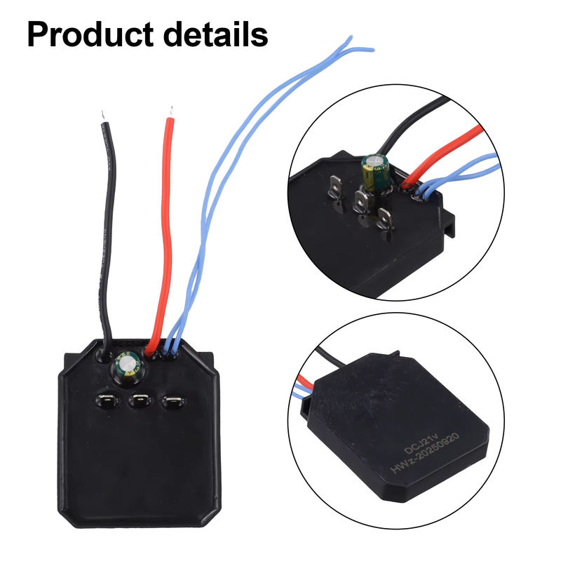 DAZZLEEX Bürstenlose Steuerplatine für Rasenmäher und Heckenschere, 18V/24V Controller in Schwarz - Bild 4