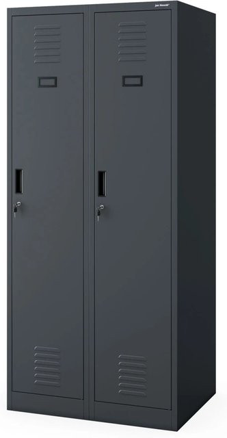 Jan Nowak Garderobenschrank Kacper D600 aus Metall in Anthrazit Matt, H x B x T: 180 x 80 x 60 cm - Bild 1