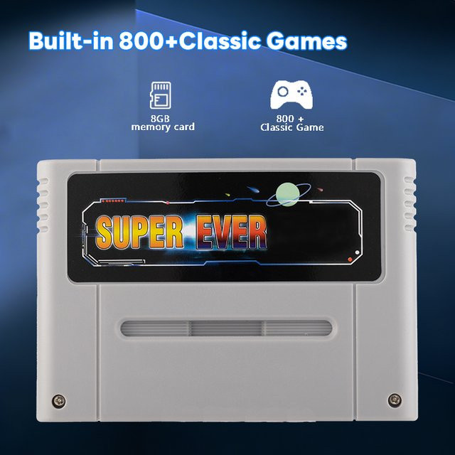 EVERDRIVE Super 800 in 1 Pro Videospielkassette für SNES Super Nintendo Konsole in Grau - Bild 1