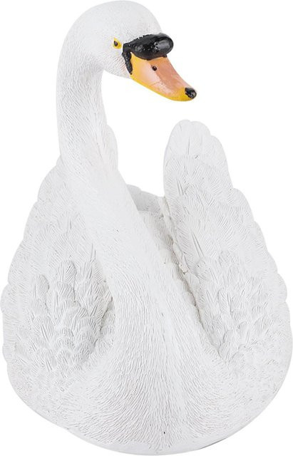 Weiße Schwan-Figur von mfySpace aus Kunstharz als Gartendekoration und Ornament für deinen Hof oder Garten - Bild 1