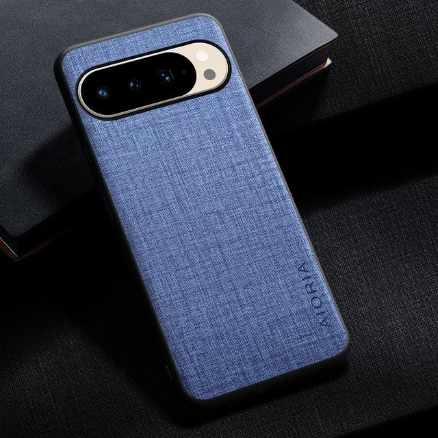 Handyhülle mit Kreuztextur für Google Pixel 10 Pro XL, 9A und Pixel 7 Pro in Blau - Bild 1