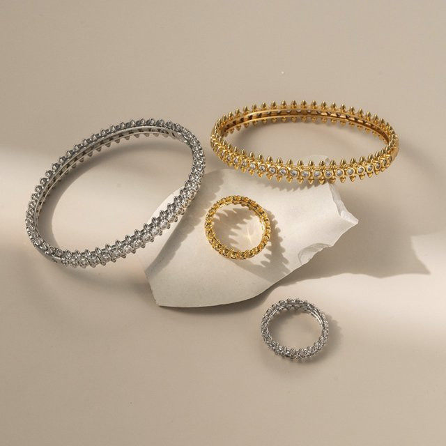 XPEL Armbänder & Armreifen, Edelstahl, Zirkon, Damen - Bild 1