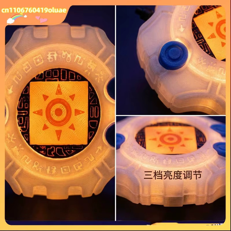 Bandai Digimon Digivice Nachtlicht, Schlüsselanhänger, Kühlschrankmagnet, Wiederaufladbar, Typ C, Drei Helligkeitsstufen, Actionfigur Modell - Bild 2